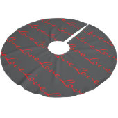 Jupon De Sapin En Polyester Brossé Calligraphie tendance gris rouge mariage amour (Angle)