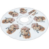 Jupon De Sapin En Polyester Brossé Camel de Noël, personnalisable (Angle)