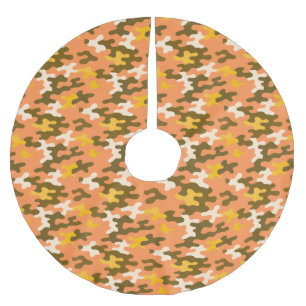 Jupon De Sapin En Polyester Brossé Camo orange
