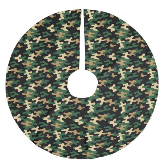 Jupon De Sapin En Polyester Brossé Camo Vert (Devant)