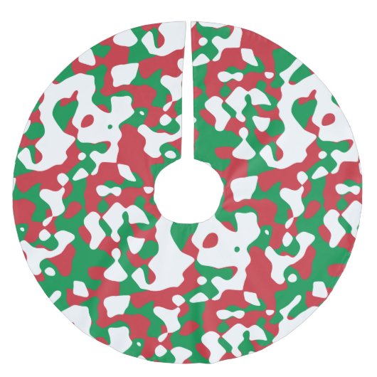 Jupon De Sapin En Polyester Brossé Camouflage de Noël (Devant)