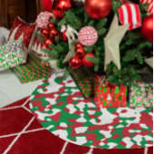 Jupon De Sapin En Polyester Brossé Camouflage de Noël