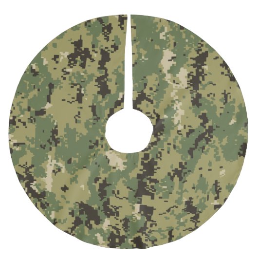 Jupon De Sapin En Polyester Brossé Camouflage naval Woodland (Devant)