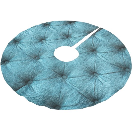 Jupon De Sapin En Polyester Brossé Canapé en velours turquoise Gros plan (Angle)