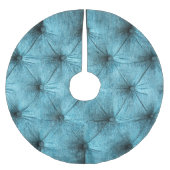 Jupon De Sapin En Polyester Brossé Canapé en velours turquoise Gros plan (Devant)