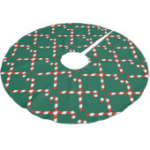 Jupon De Sapin En Polyester Brossé Candy Canes Crossed (Angle)