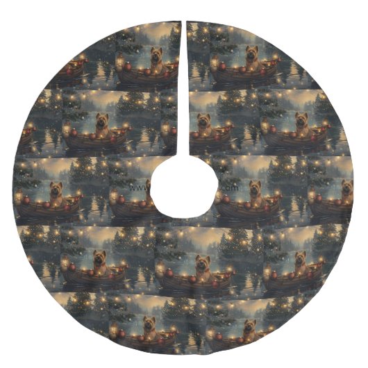 Jupon De Sapin En Polyester Brossé Cane Corso Noël Festive Voyage (Devant)