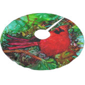 Jupon De Sapin En Polyester Brossé Cardinal dans l'arbre (Angle)