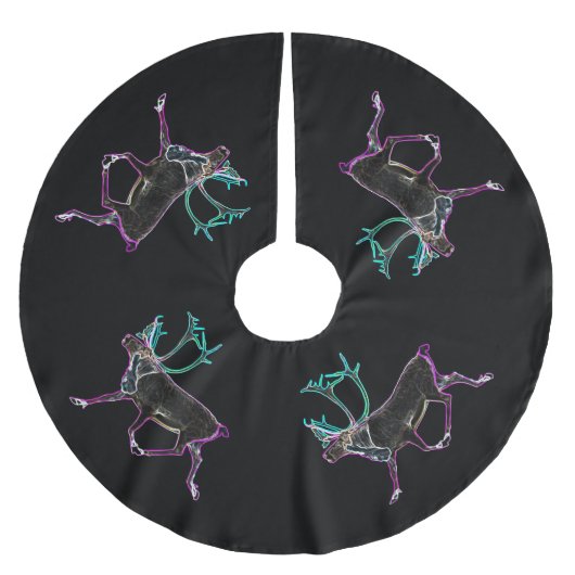 Jupon De Sapin En Polyester Brossé Caribou électrique (Devant)