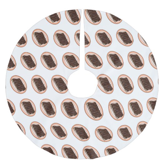 Jupon De Sapin En Polyester Brossé Caricature à côtes courtes (Devant)