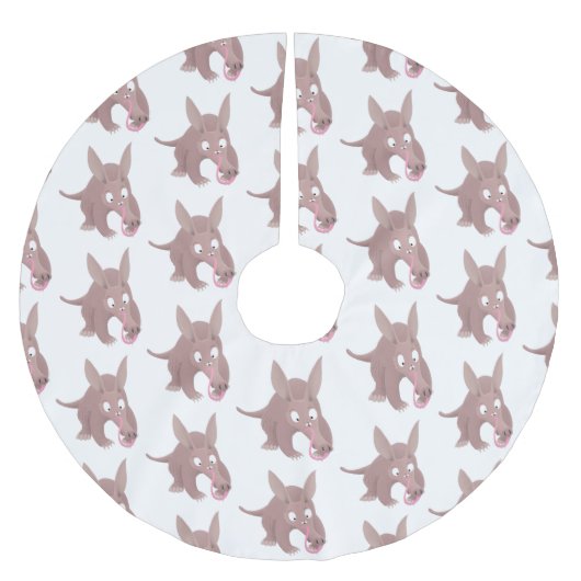 Jupon De Sapin En Polyester Brossé Caricature amusante de Aardvark (Devant)