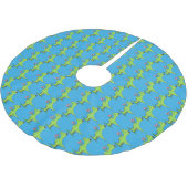 Jupon De Sapin En Polyester Brossé Caricature de dinosaure vert t rex (Angle)