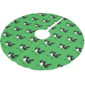 Jupon De Sapin En Polyester Brossé Caricature de Willie Wagtail australienne personna (Angle)