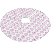 Jupon De Sapin En Polyester Brossé Caricature joli beignet rose vitré (Angle)