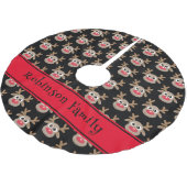 Jupon De Sapin En Polyester Brossé Caricature Motif rouge rouge noir (Angle)