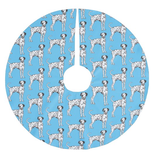 Jupon De Sapin En Polyester Brossé Caricature pour chien dalmate (Devant)