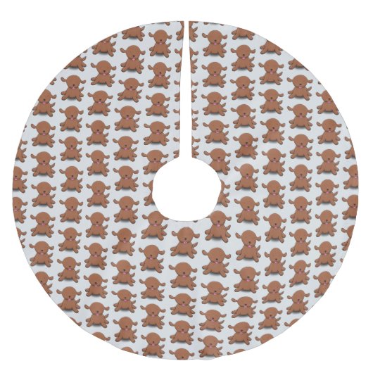 Jupon De Sapin En Polyester Brossé Caricature pour chien de chiot joyeux (Devant)