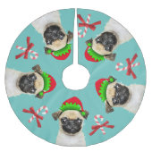 Jupon De Sapin En Polyester Brossé Carlin Elves Sucres de canne | Aqua Blue (Devant)