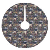 Jupon De Sapin En Polyester Brossé Carlin Noël Festive Saison (Devant)