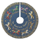 Jupon De Sapin En Polyester Brossé Carousel of Christmas Dreams (Devant)