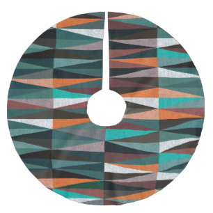 Jupon De Sapin En Polyester Brossé Carreaux de diamant : sol coloré Mosaïque