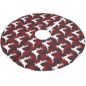 Jupon De Sapin En Polyester Brossé Carreaux et cerf (Angle)