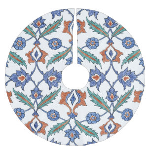 Jupon De Sapin En Polyester Brossé Carreaux turcs médiévaux : Ornement floral.