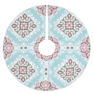 Jupon De Sapin En Polyester Brossé Carrelage Abstrait : Motif Vintage sans fil