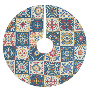 Jupon De Sapin En Polyester Brossé Carrelage marocain coloré, magnifique motif sans s