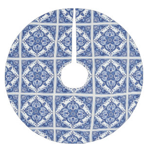 Jupon De Sapin En Polyester Brossé Carrelage méditerranéen, Portugais, Azulejo, Majol