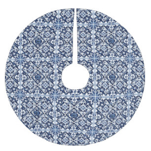 Jupon De Sapin En Polyester Brossé Carrelage méditerranéen, Portugais, Azulejo, Majol