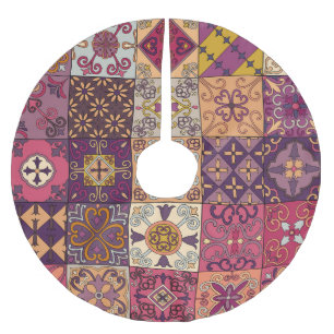 Jupon De Sapin En Polyester Brossé Carrelage portugais : motif de style talavera.