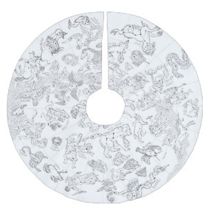 Jupon De Sapin En Polyester Brossé Carte de l'étoile de la constellation - Jupe d'ar