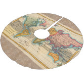 Jupon De Sapin En Polyester Brossé Carte du monde 1700s Antique Continents (Angle)