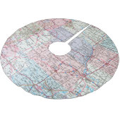 Jupon De Sapin En Polyester Brossé Carte routière Midwest America (Angle)