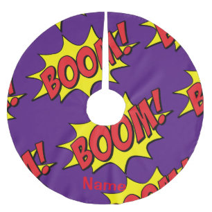 Jupon De Sapin En Polyester Brossé Cartoon Boom Thunder_Cove