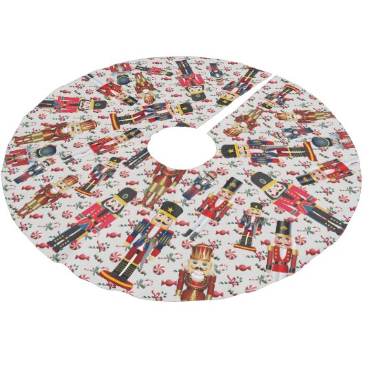 Jupon De Sapin En Polyester Brossé Casse-noisette Toy Noël bonbon (Angle)