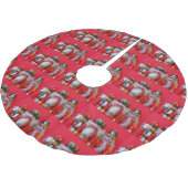 Jupon De Sapin En Polyester Brossé Casse-noix en uniforme rouge (Angle)
