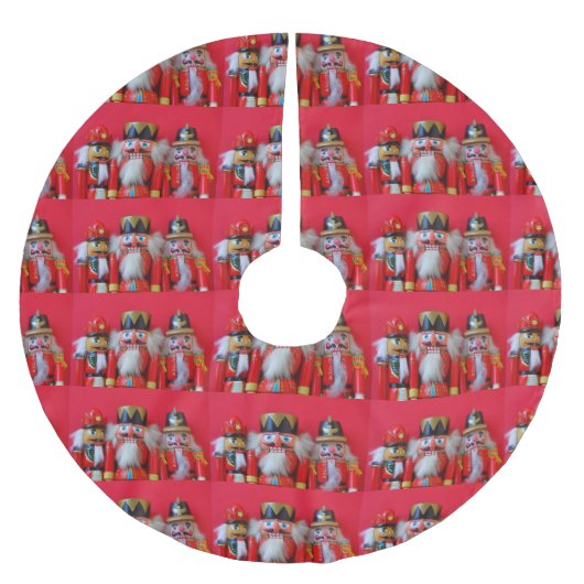 Jupon De Sapin En Polyester Brossé Casse-noix en uniforme rouge (Devant)