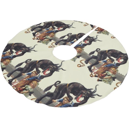 Jupon De Sapin En Polyester Brossé cauchemar noël krampus (Angle)