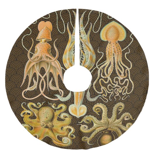 Jupon De Sapin En Polyester Brossé Cephalopod poulpe calmar Nature marine (Devant)