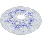 Jupon De Sapin En Polyester Brossé Ceramic Lace Blue of Greece & snowflake (Angle)