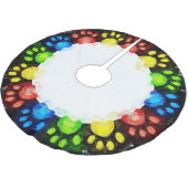 Jupon De Sapin En Polyester Brossé Cercle des pattes de chat (Angle)