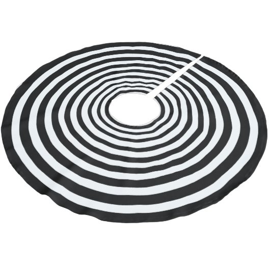 Jupon De Sapin En Polyester Brossé Cercle d'illusion optique éffrayant noir blanc (Angle)