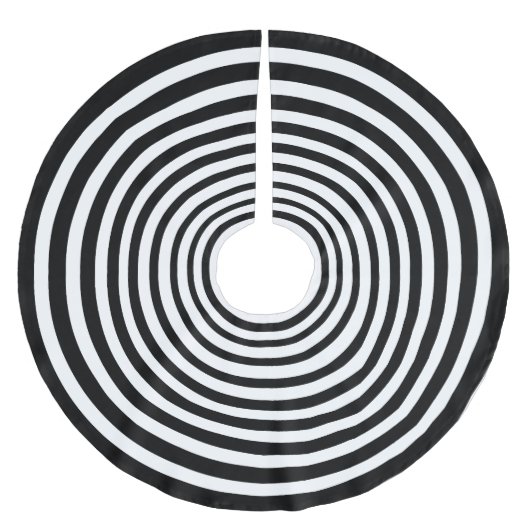 Jupon De Sapin En Polyester Brossé Cercle d'illusion optique éffrayant noir blanc (Devant)