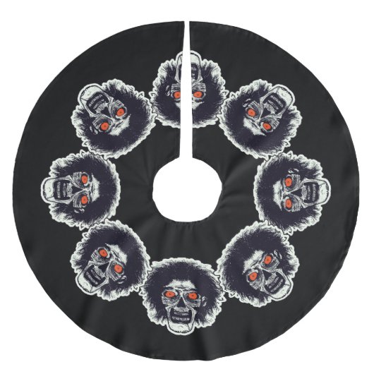 Jupon De Sapin En Polyester Brossé Cercle facial zombie (Devant)