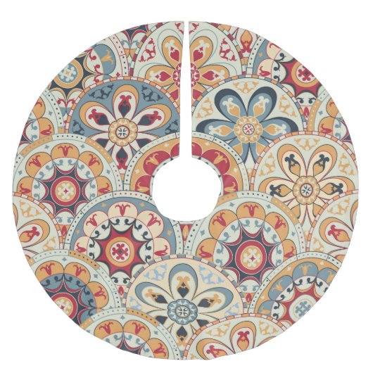 Jupon De Sapin En Polyester Brossé Cercles Abstraits : Papier peint couleur tendance (Devant)