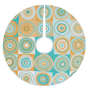 Jupon De Sapin En Polyester Brossé Cercles colorés aléatoires : Arrière - plan artist