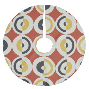 Jupon De Sapin En Polyester Brossé Cercles colorés géométriques sans couture Motif