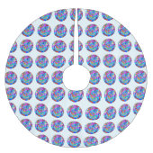 Jupon De Sapin En Polyester Brossé cercles d'amour super hippie (Devant)